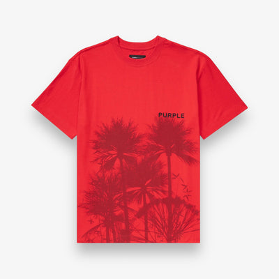 Purple Brand Textured Jersey SS Tee High Risk Red Red Palms