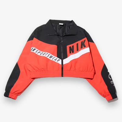 Women's Nike Sportswear Cropped Windbreaker Crimson Black HF5956-696