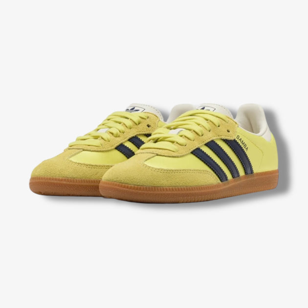 adidas gazelle silver green womens Adidas Womens Samba OG W Shock Yellow Indigo Cream White JI2594 – Sneaker  Junkies