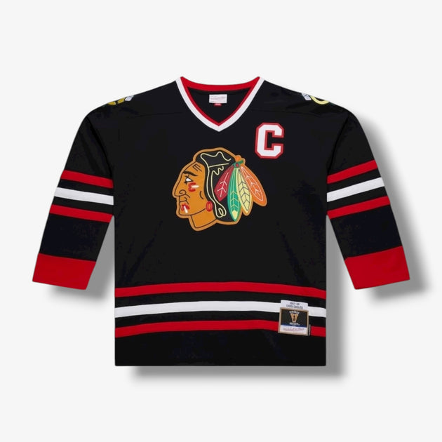 chicago blackhawks gear Mitchell & Ness NHL Dark Power Play Jersey Chicago Blackhawks – Sneaker Junkies