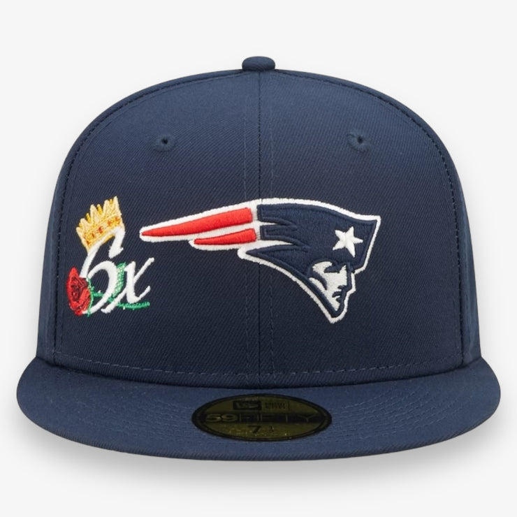 New Era Patriots 6x Champs Fitted Blue