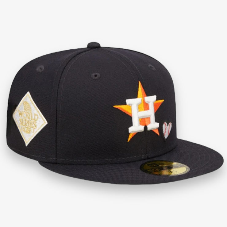New Era Houston Astro Heart Baseball Fitted Navy