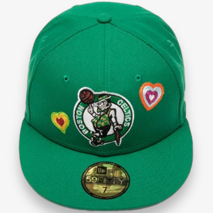 New Era Boston Celtics Chain Stitched Heart Fitted Green