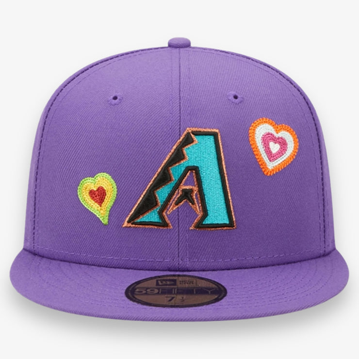 New Era Arizona Diamondback Chain Stitched Heart Fitted Purple