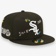 New Era Scribble 5950 Fitted White Sox Black