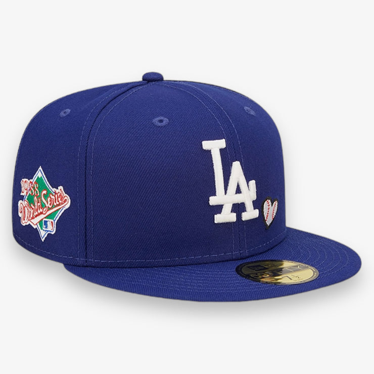 New Era LA Dodgers Team Heart Baseball Fitted Blue