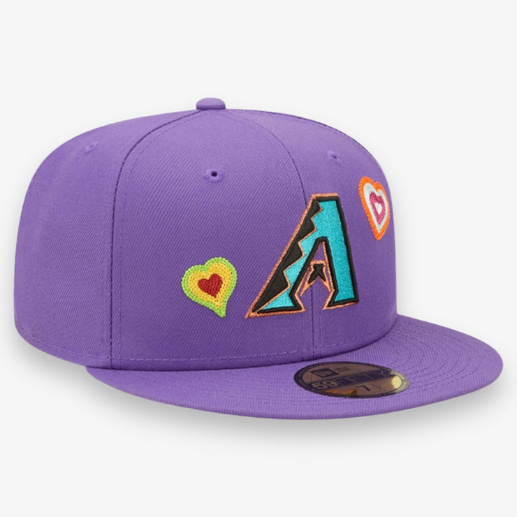 New Era Arizona Diamondback Chain Stitched Heart Fitted Purple
