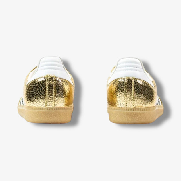 Adidas Womens Samba OG Gold Metallic White KI5719 Sneaker Junkies Adidas Womens Samba OG Gold Metallic White KI5719 Sneaker Junkies