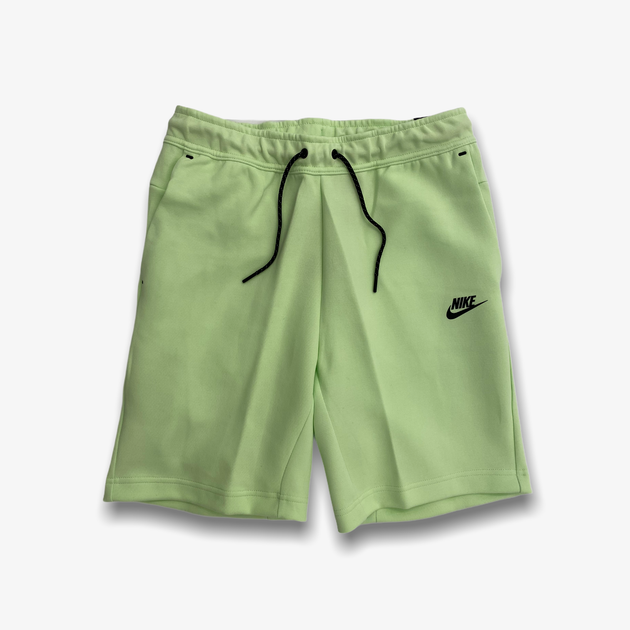 lime green nike fleece shorts