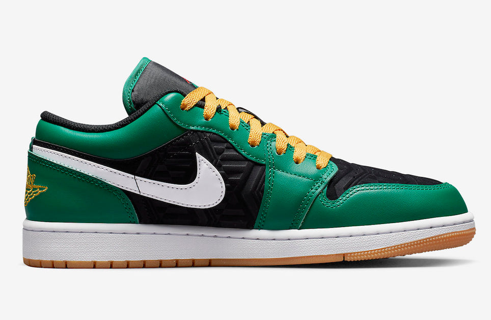 Nike Air Jordan 1 Mid SE - Black / Fire Red / White / Malachite – Kith