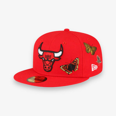 New Era X Felt Chicago Bulls Red Fitted