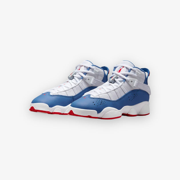 Jordan 6 Rings GS White True Blue University Red Grade  display picture 3