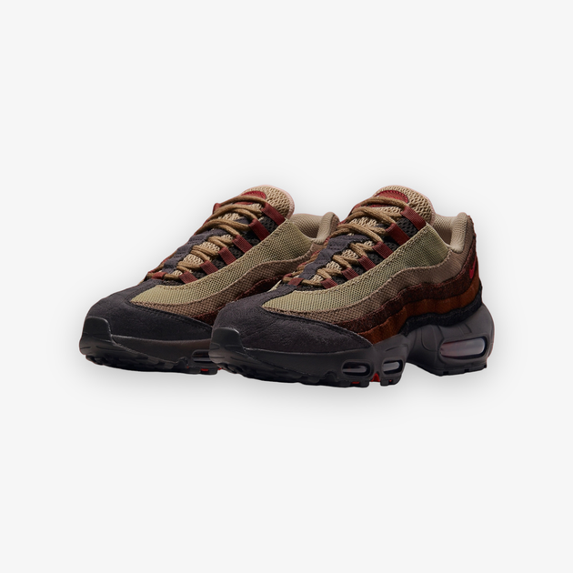 WOMEN'S NIKE AIR MAX 95 BROWN BASALT/UNIVERSITY RED-OXEN BROWN