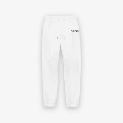 Purple Brand French Terry Sweatpant White FWC