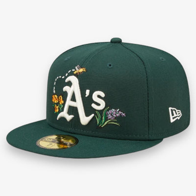 New Era Watercolor Floral A's Green Fitted