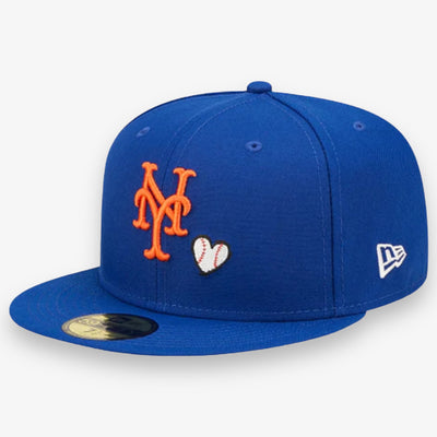 New Era NY Mets Baseball Heart Fitted