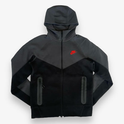 Nike Sportswear Tech Fleece Hoodie Black Red FB7921-013