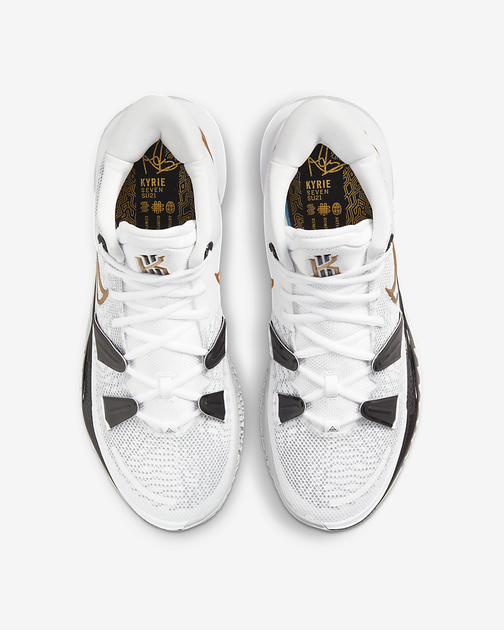 Nike Kyrie 7 White Metallic Gold Black CQ9326-101 – Sneaker Junkies