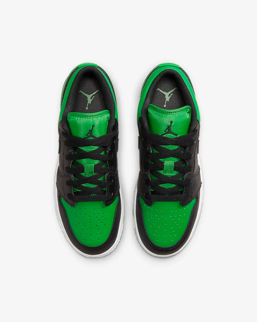Air Jordan 1 Low (GS) Black Lucky Green White 553560-065 – Sneaker