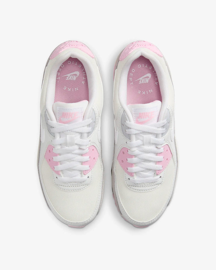 Women's Nike Air Max 90 White Sail Med Soft Pink FN7489-100