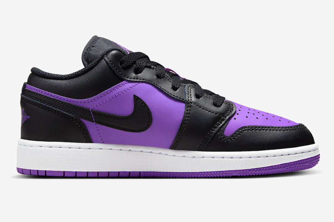 Air Jordan 1 Low (GS) Purple Venom Black White 553560-505