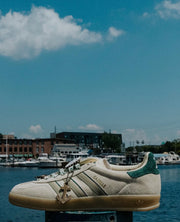 Adidas Gazelle Indoor X Sneaker Junkies "Clam Chowder" IH1392 warvan clay cgreen