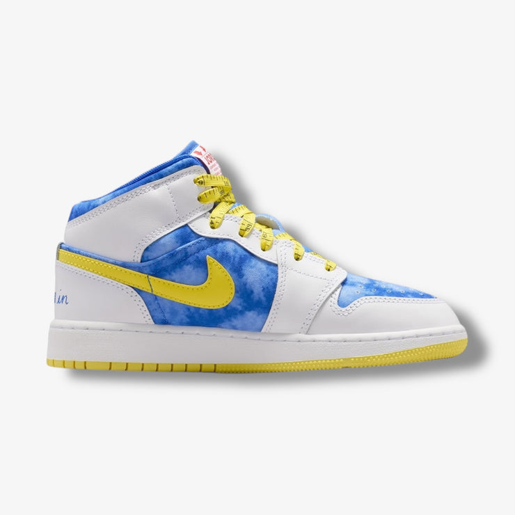 Air Jordan 1 Mid SS (GS) White Racer Opti Yellow FZ3945-100
