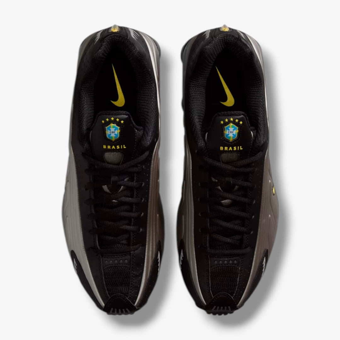 Nike Shox R4 Black Canary Metallic Pewter Brazil IO8134-001
