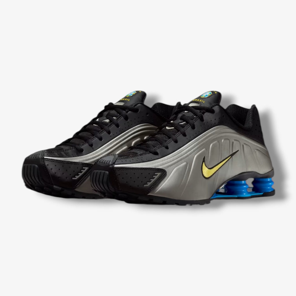 Nike Shox R4 Black Canary Metallic Pewter Brazil IO8134-001