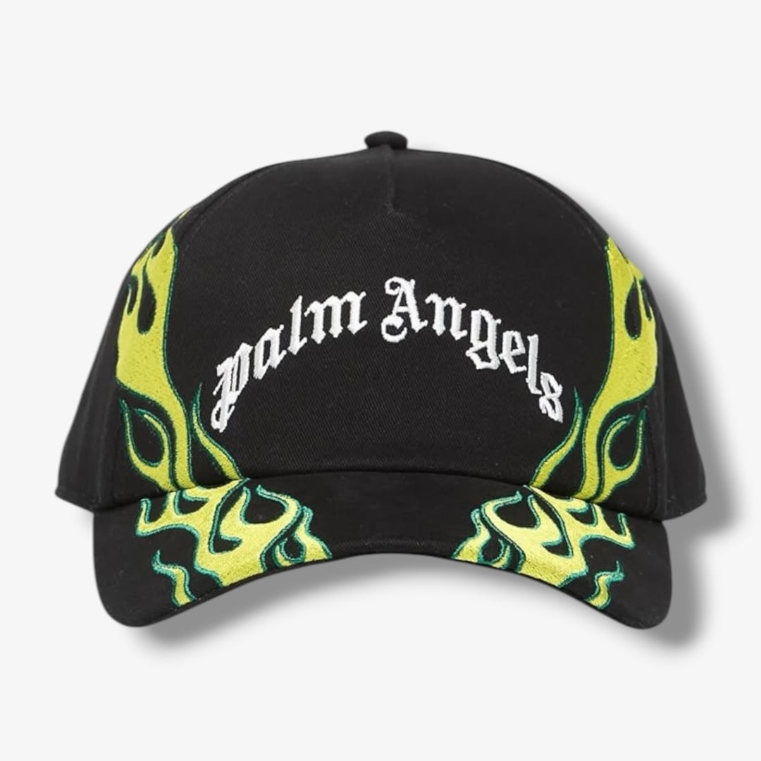 Palm Angels Flames Curved Logo Cap Black – Sneaker Junkies