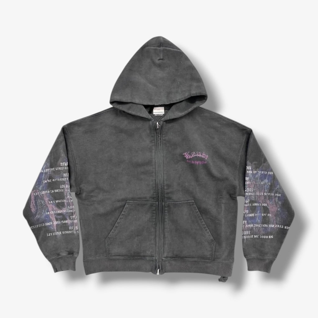 Ksubi Fallen Ekcess Zip Hoodie Faded Black – Sneaker Junkies