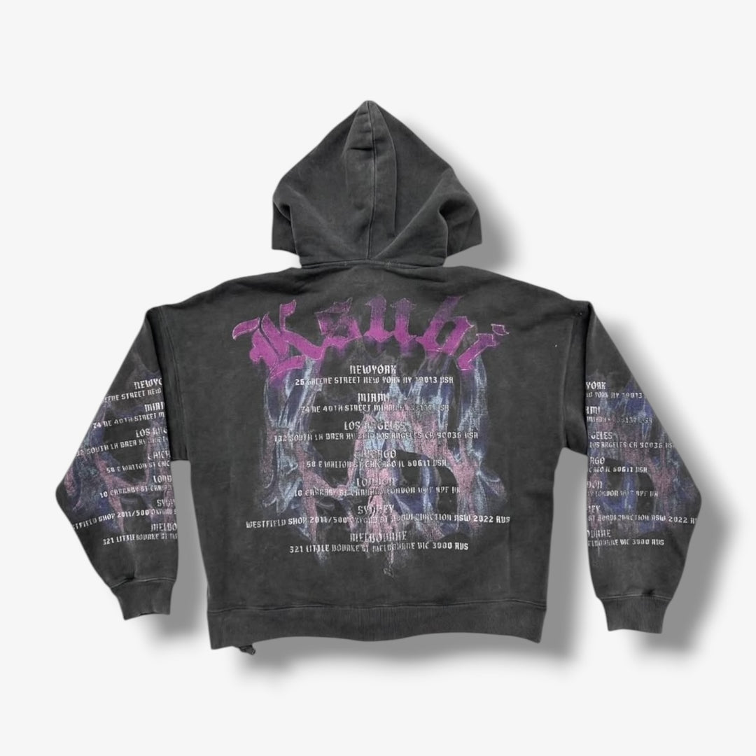 Ksubi Fallen Ekcess Zip Hoodie Faded Black – Sneaker Junkies