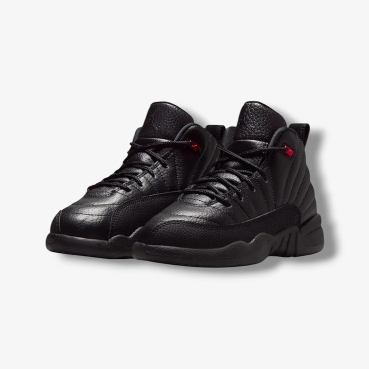 Jordan 12 Retro PS Black Varsity Red Pre School Sizes 151186-003