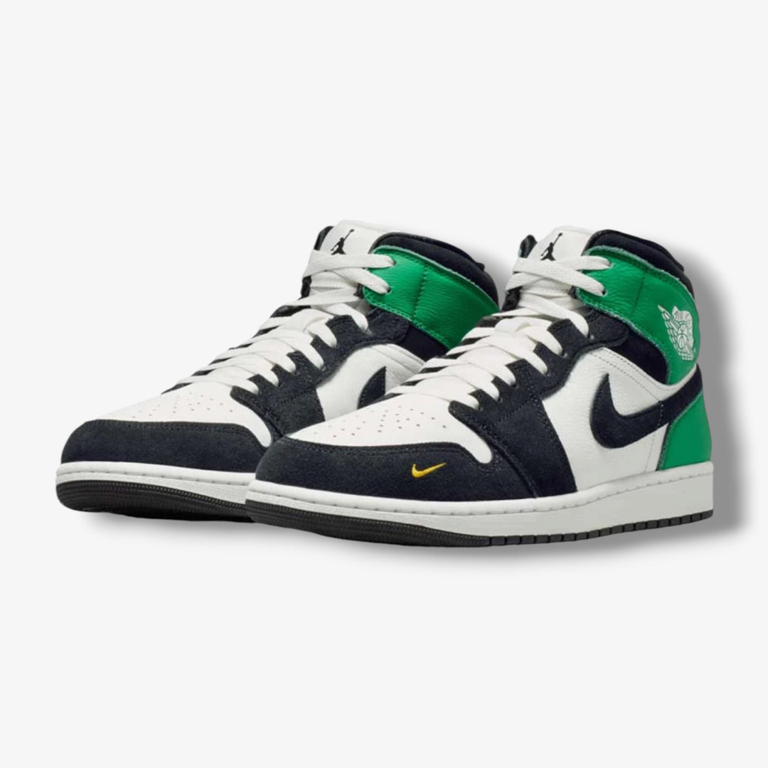 Air Jordan 1 Mid SE summit White Black Lucky Green II9812-100