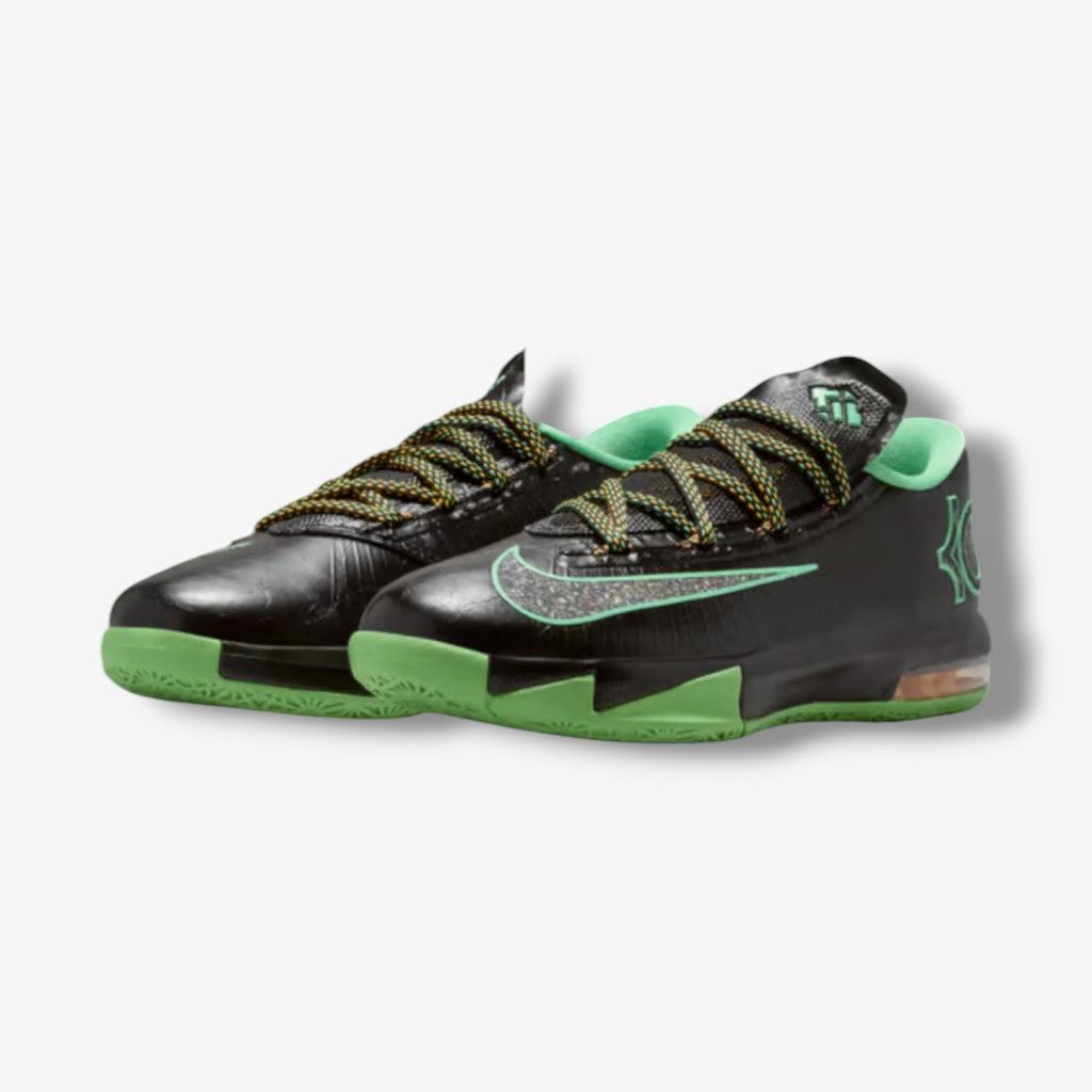 Nike KD VI GS Black Multi Color Lucid Green Grade School Sizes