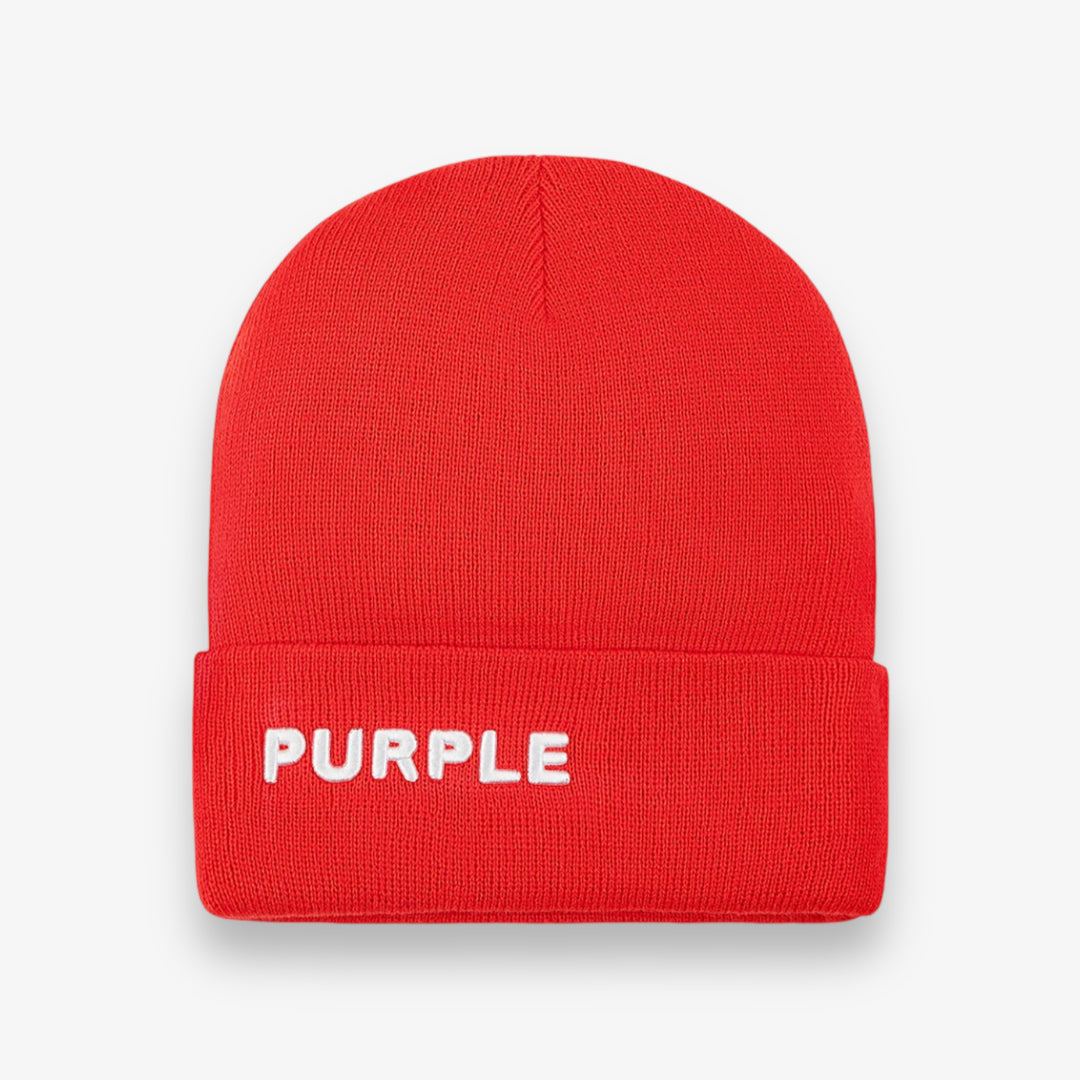 新品 PURPLE BRAND BEANIE RED タグ付き Purple Brand Acrylic Cuffed Beanie Red – Sneaker Junkies