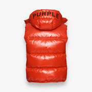 Purple Brand Nylon Puffer Vest Red