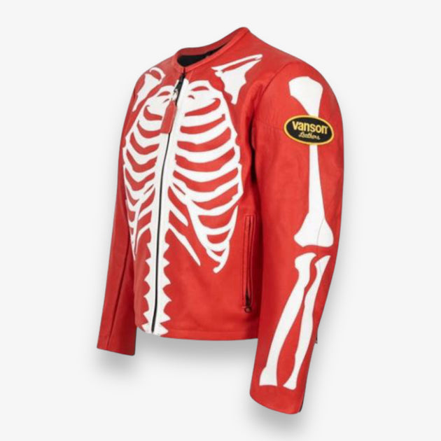 Vanson Leathers Bone Red Leather Bike Jacket – Sneaker Junkies