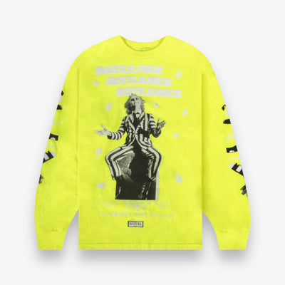 The Hundreds X Beetlejuice Long Sleeve Safety Green