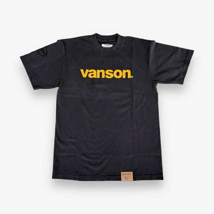 Vanson Leathers Tee Black Yellow