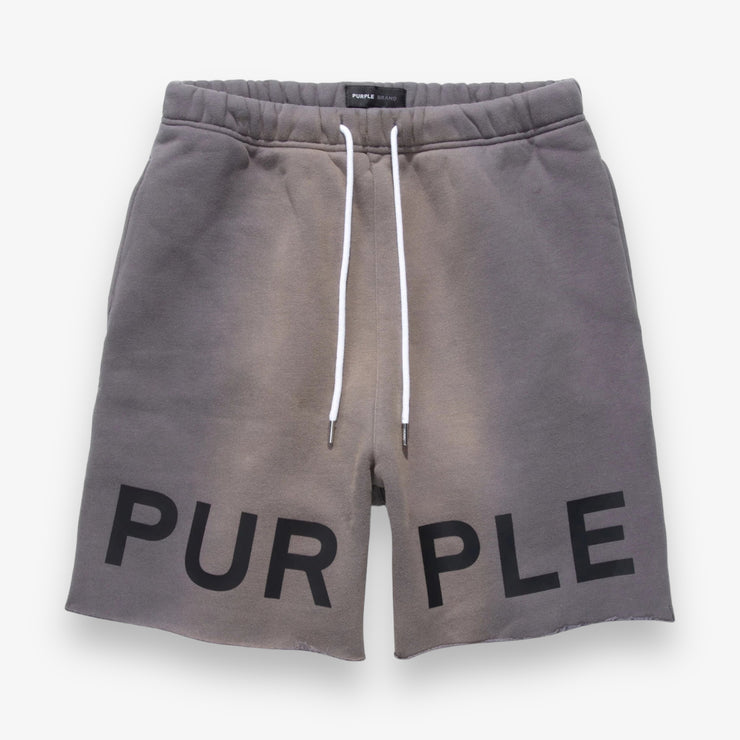 Purple Brand Fleece Short Charcoal Jumbo Wordmark