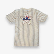New Era Yankees Pin Stripe Cream Tee