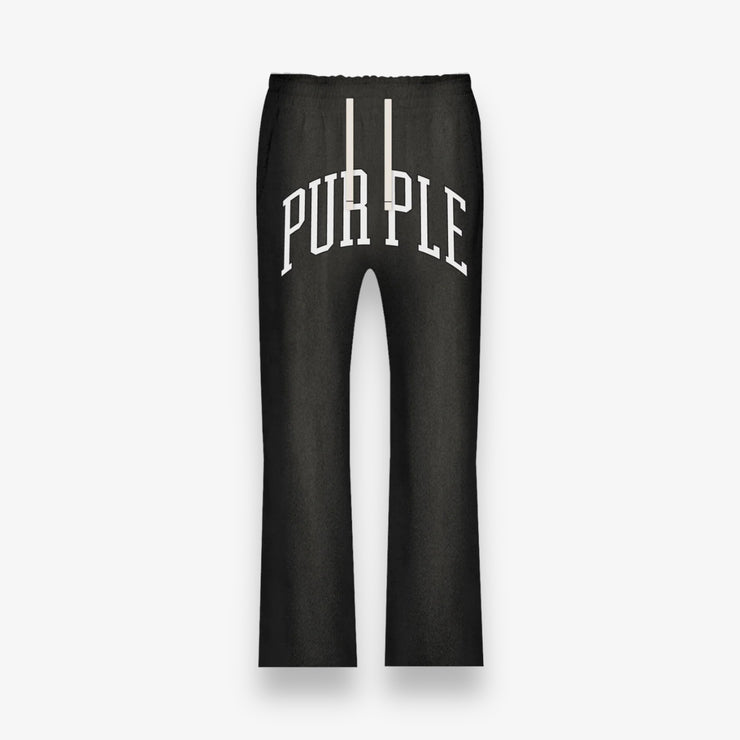 Purple Brand HWT FLC Flared Pant Black Beauty Collegiate Sweats