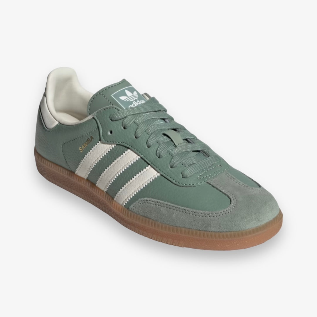 adidas gazelle silver green womens ADIDAS Women's Samba Shoes Silver Green/Wonder White/Gold Metallic –  Freeride Boardshop