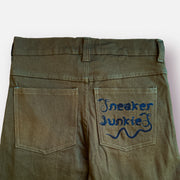 Sneaker Junkies Cargo Pants Snake Font Olive