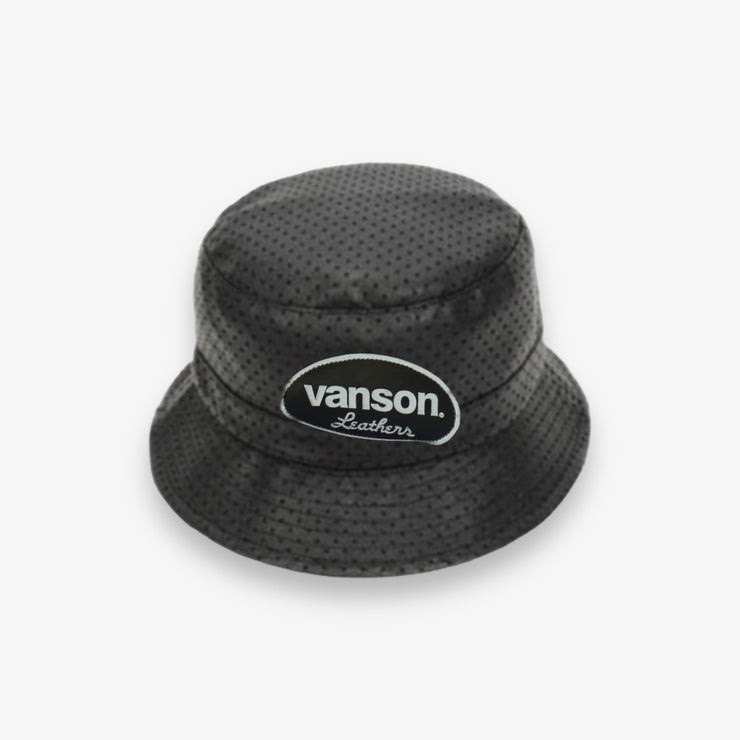 Vanson Leathers Leather Bucket Hat Black