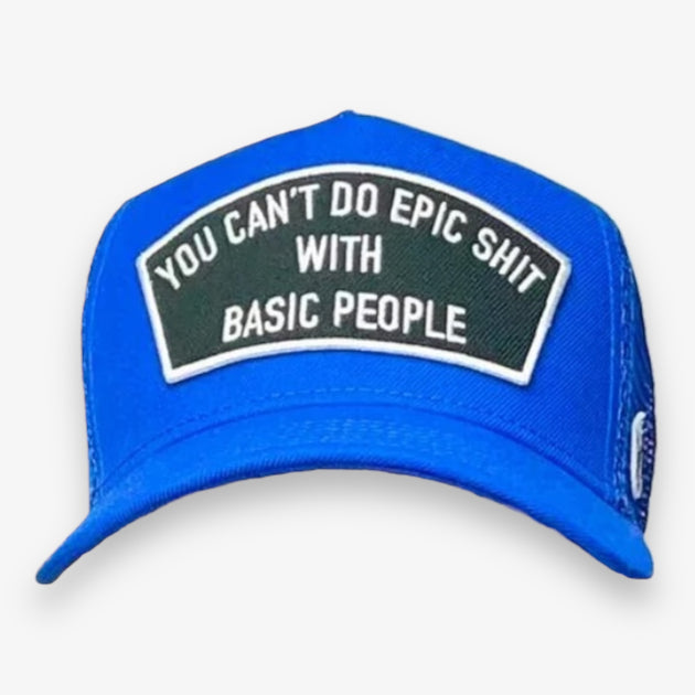 Cult of Individuality Epic Shit Mesh Back Trucker Curved Visor Royal B ...