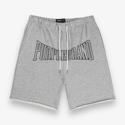 Purple Brand MWT Fleece short heavyweight heather grey