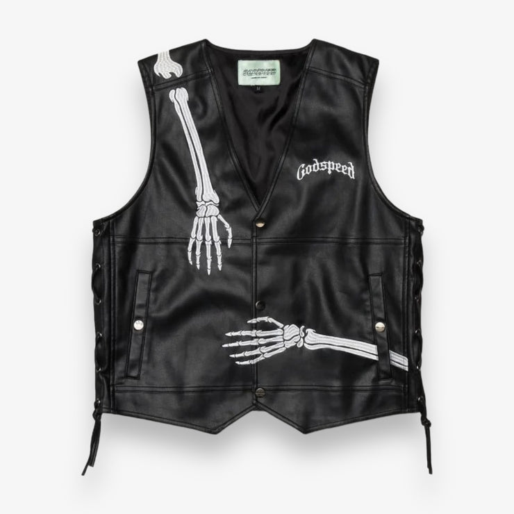 Godspeed Vegan Leather Vest Black