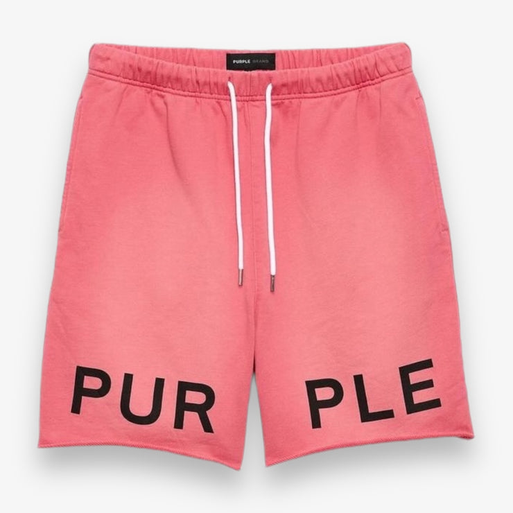 Purple Brand Terry Sweatshorts Wordmark Desert Rose